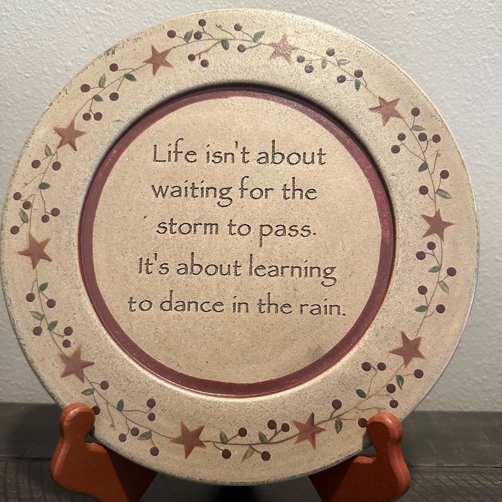 Barbara Lloyd, handcrafted wood collectors plate Beautifully hand painted
